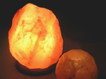 Amber, Grey, and White Salt Lamps by So Well