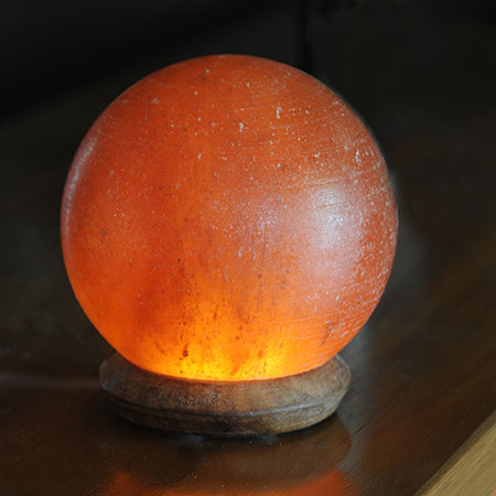 Amber Globe Shaped Salt Lamp
