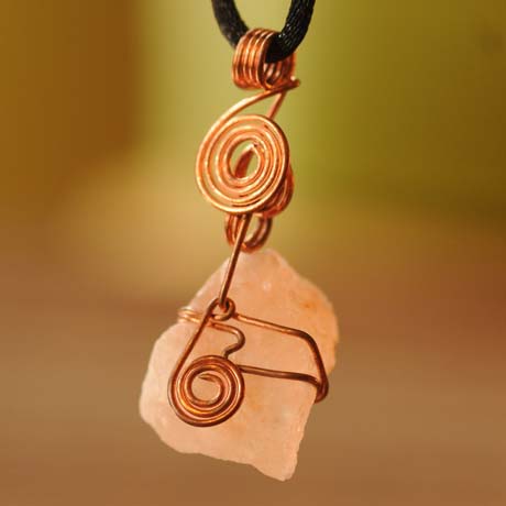 Himalayan Primal Sea Crystal Energy Pendant Wrapped in Copper Himalayan Primal Sea Crystal Energy Pendant Wrapped in Copper