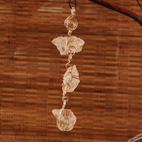 Rare Persian White Crystal Energy Pendant Wrapped in Silver Rare Persian White Crystal Energy Pendant Wrapped in Silver